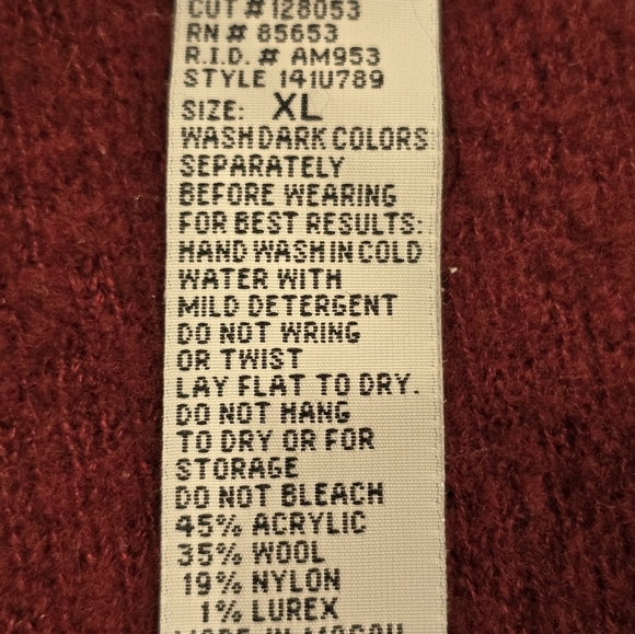 Koret Wool Blend Floral Vest Red - Picture 3 of 8